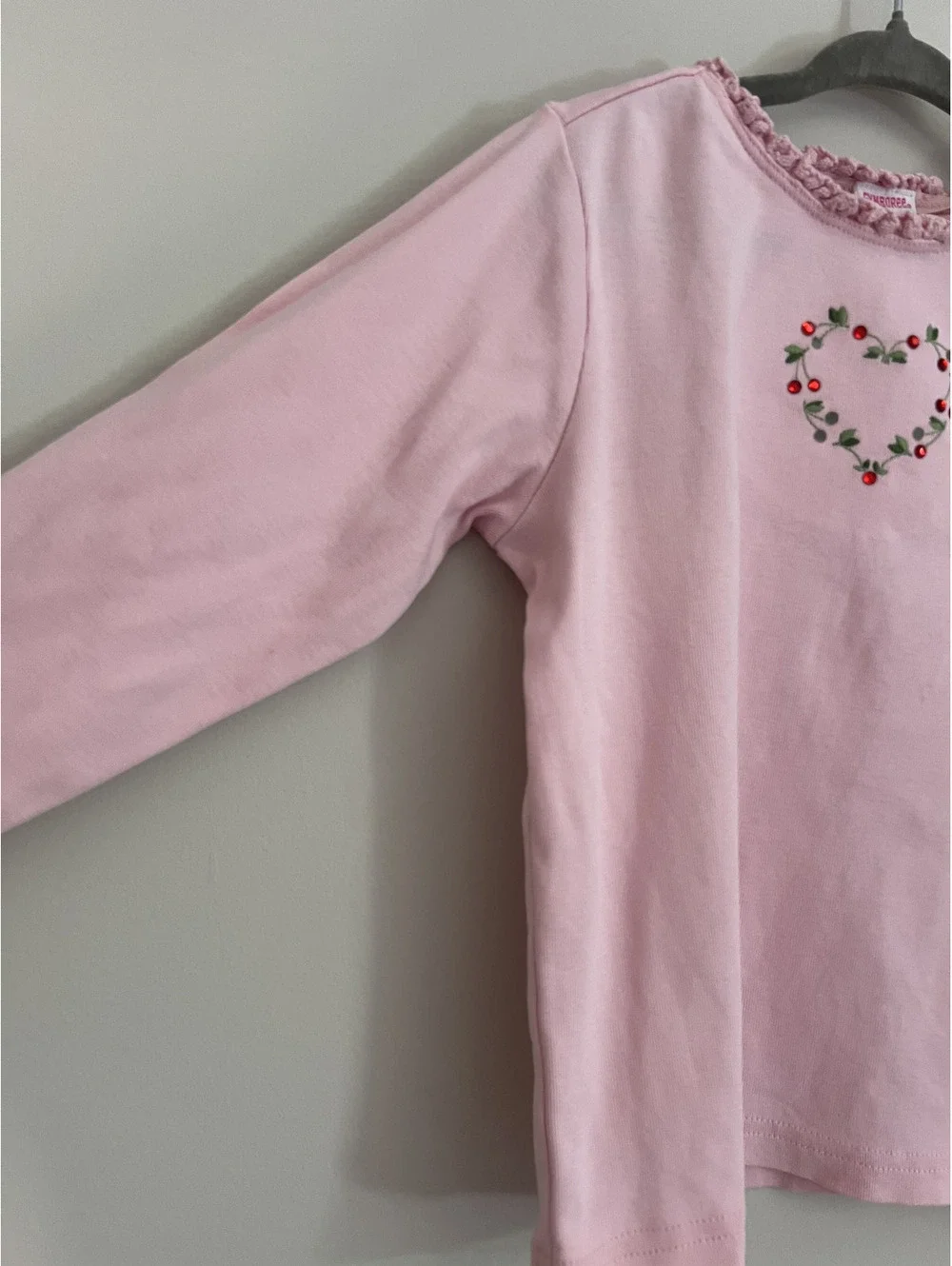 Vintage Y2K Gymboree 2002 Pink Cherry Long Sleeve Shirt